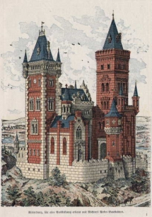 Az 1894-es nagy kastély - a Türingiai Ipari és Kereskedelmi Kiállításra készült